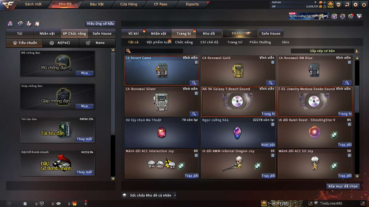 shop acc cf uy tin gia re